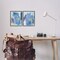 Stupell Industries Blue Abstract with Yellow 2pc Framed Giclee Wall Art Set Design by Melissa Wang